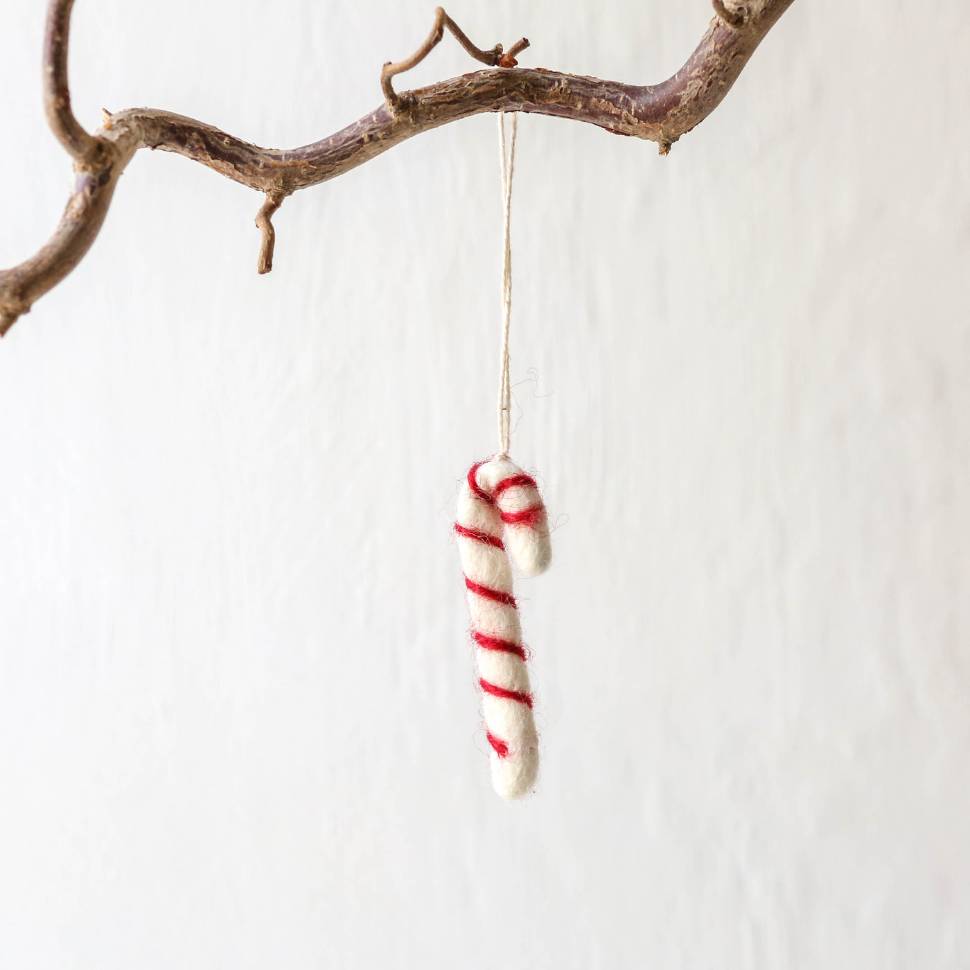 Felt Candy Cane Hanging Decoration