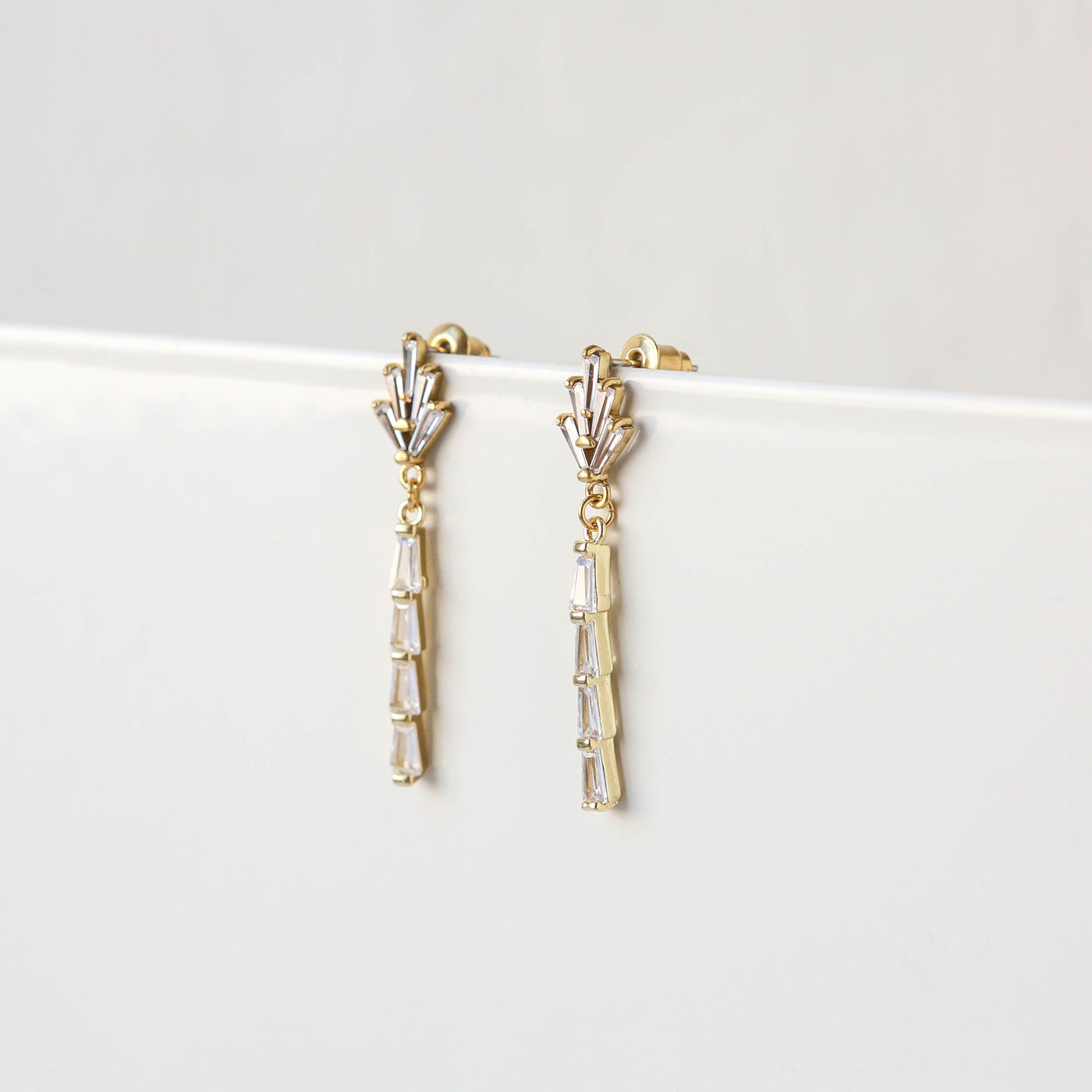 Deco Crystal 'Chrysler' Drop Earrings