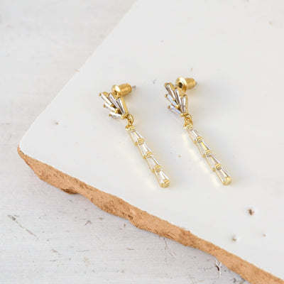 Deco Crystal 'Chrysler' Drop Earrings