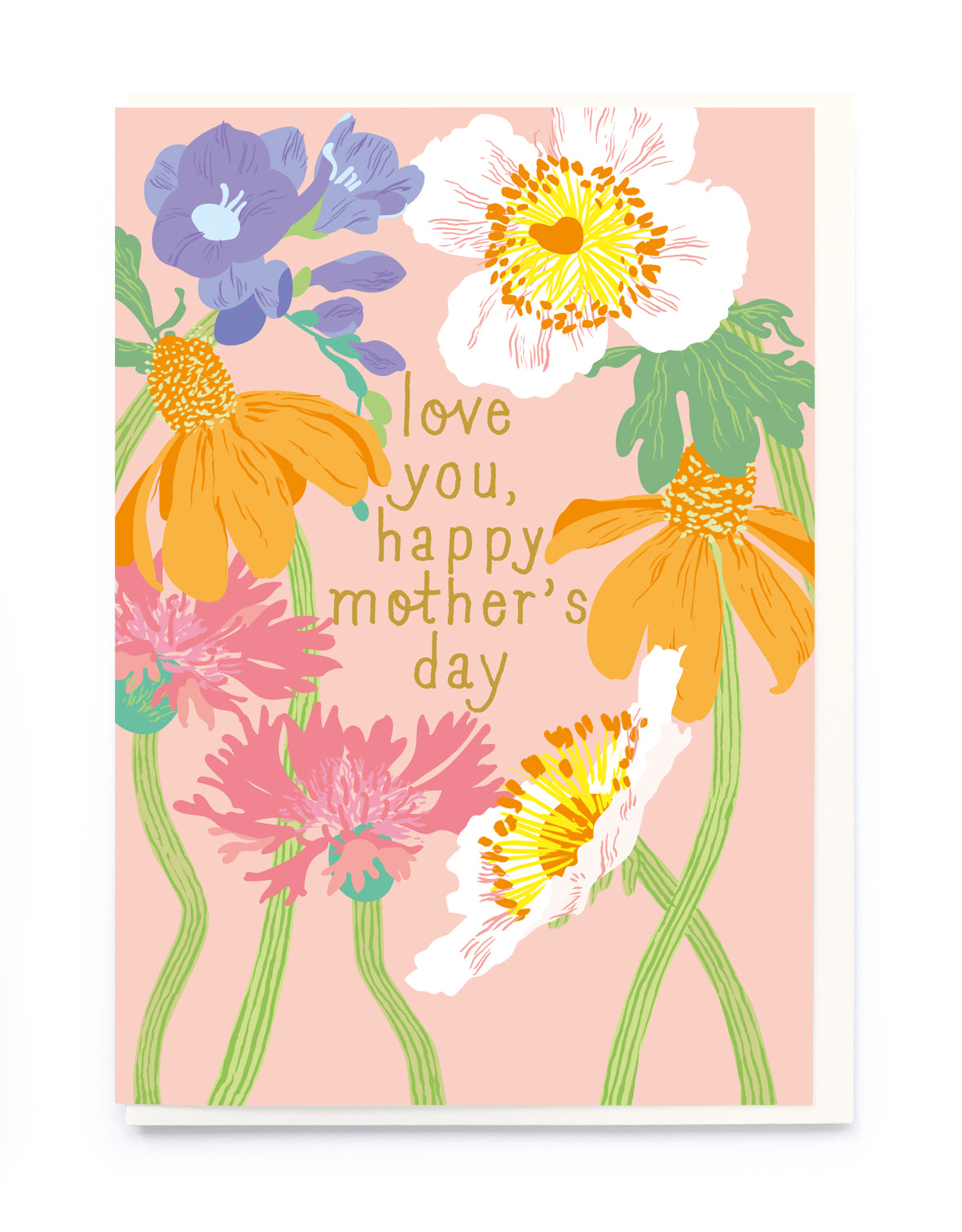 Floral 'Love You' Mother's Day Card