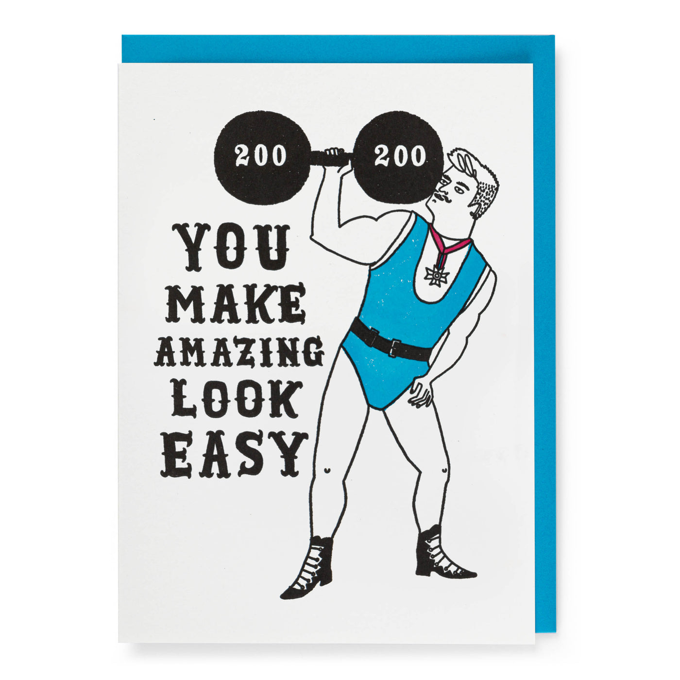 'You Make it Look Easy' Weightlifter Card