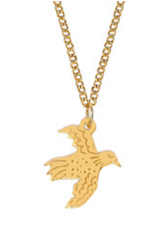 Golden Bird Pendant Necklace