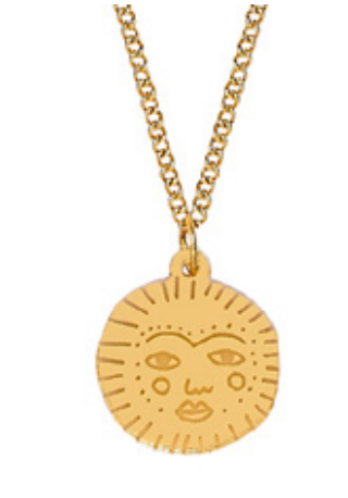 Golden Sun Pendant Necklace