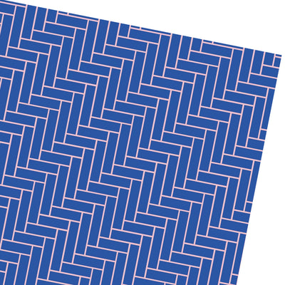 Blue Pink Block Graphic Wrapping Paper