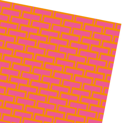 Pink Orange Graphic Wrapping Paper