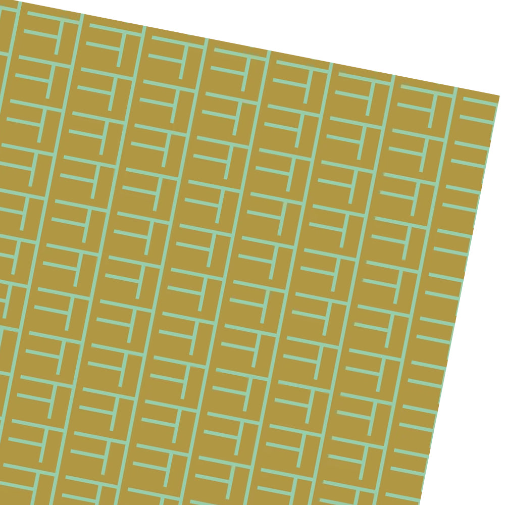 Mustard Mint Graphic Wrapping Paper