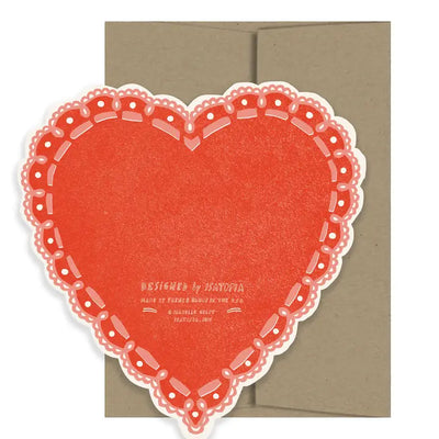 Rose Heart Amour Die Cut Card