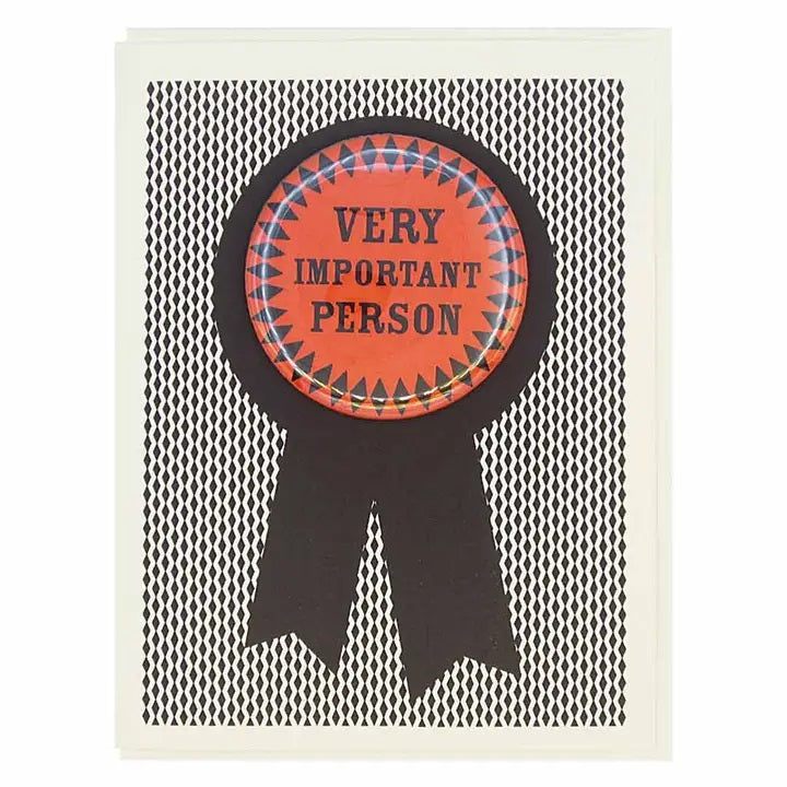 'Very Important Person' Badge Card