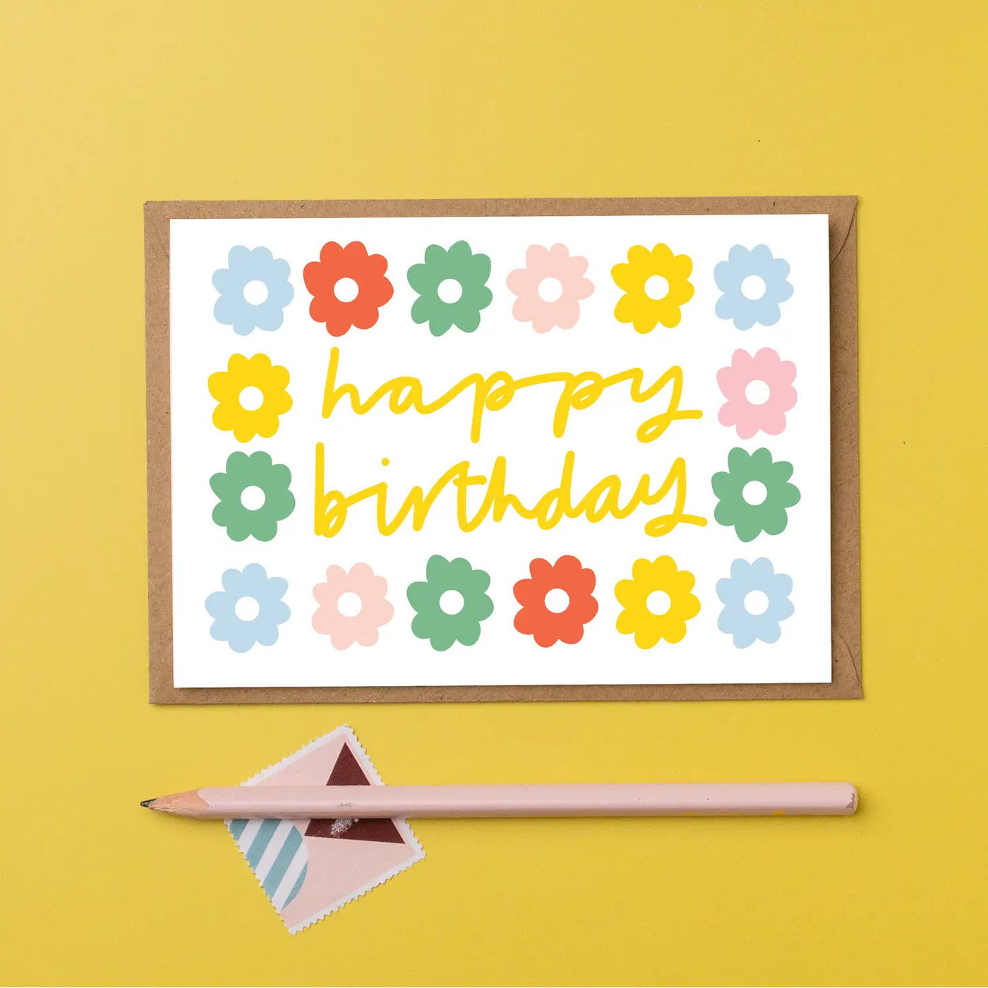 Colourful Daisy Birthday Card