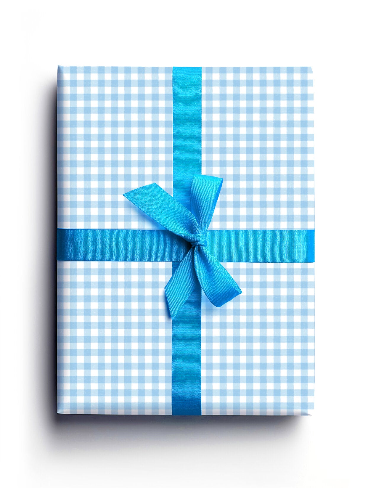 Blue Gingham Wrapping Paper