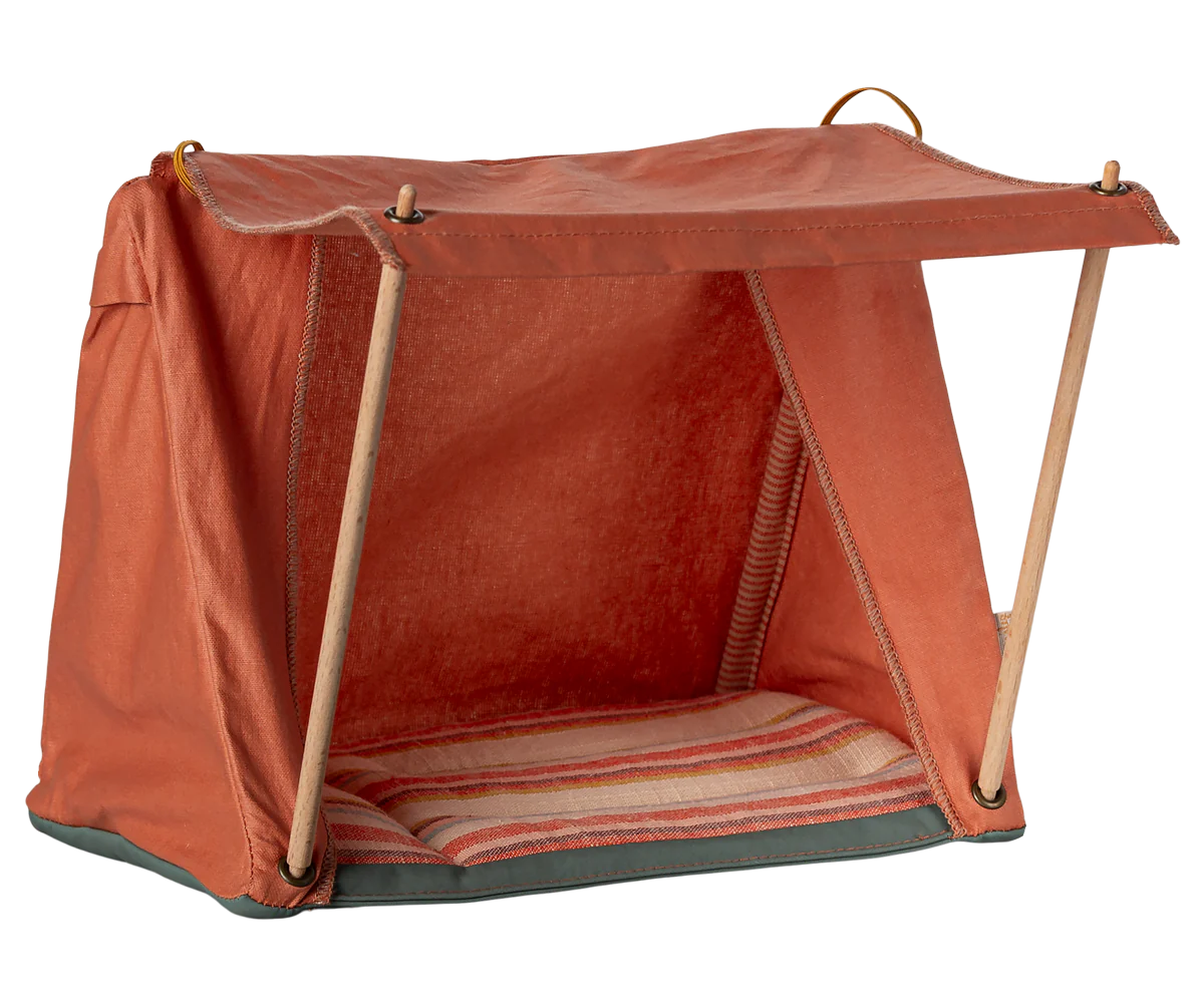 Happy Camper Tent for Maileg Mice - Coral Red