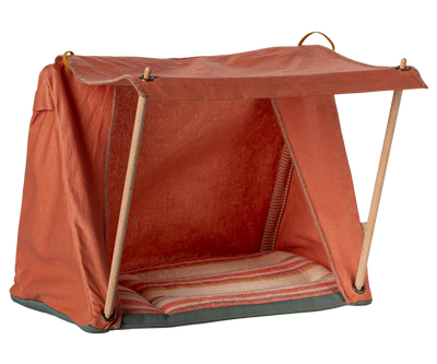 Happy Camper Tent for Maileg Mice - Coral Red