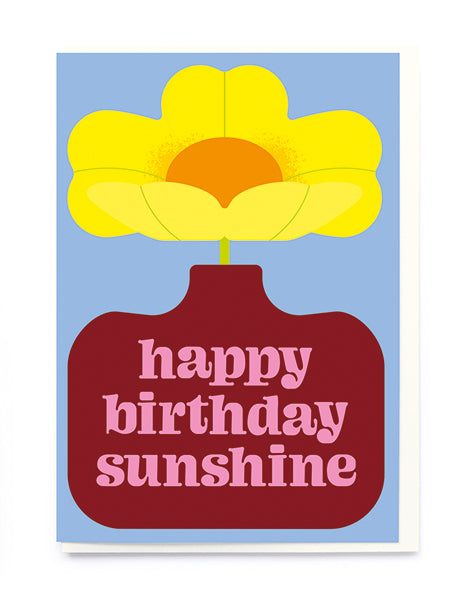 Yellow Flower Birthday Sunshine Card