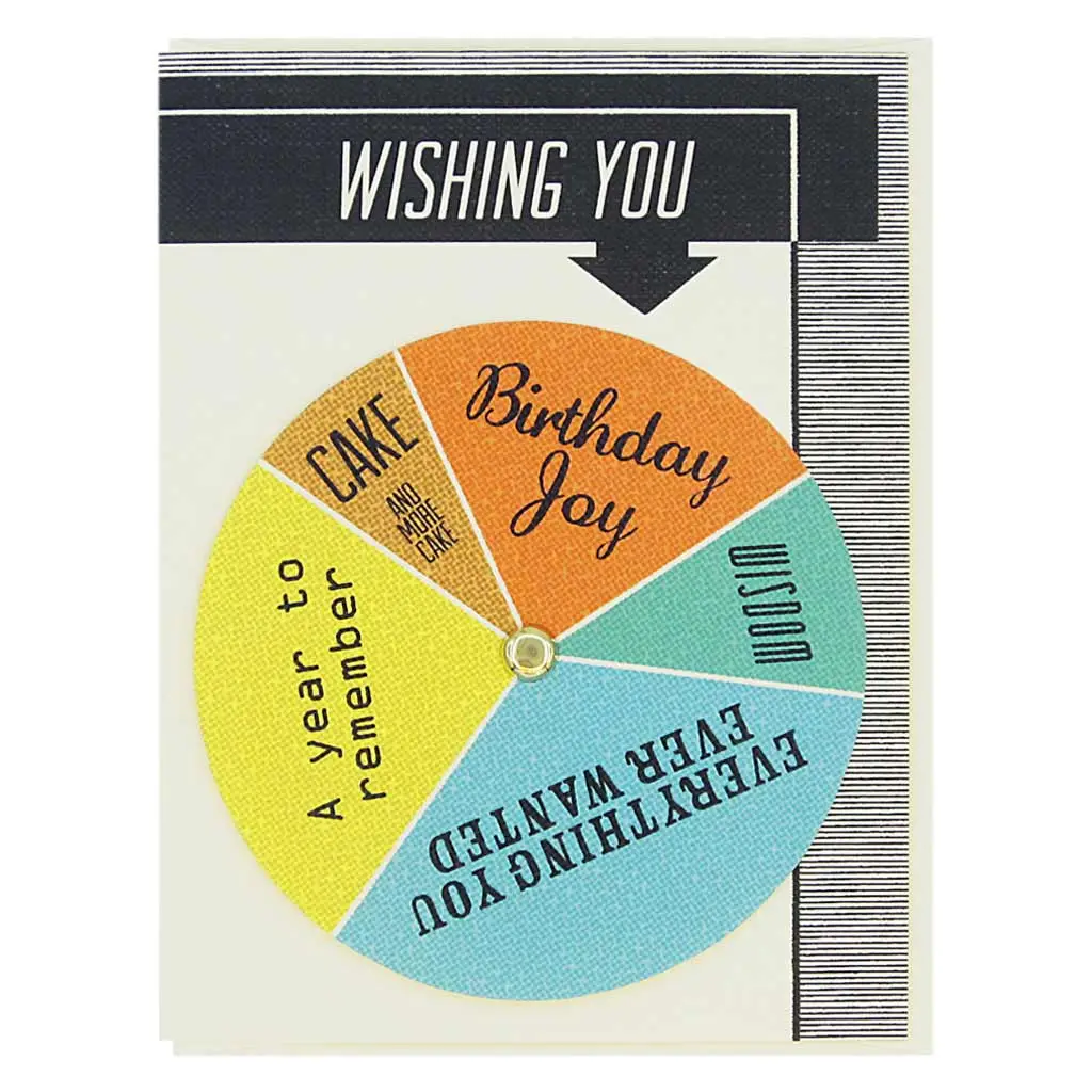 'Wishing You' Birthday Pinwheel Card