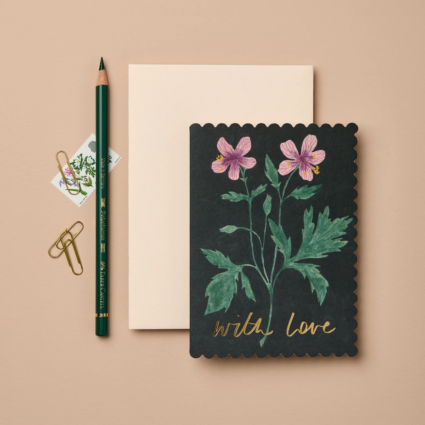 Geranium 'With Love' Greetings Card