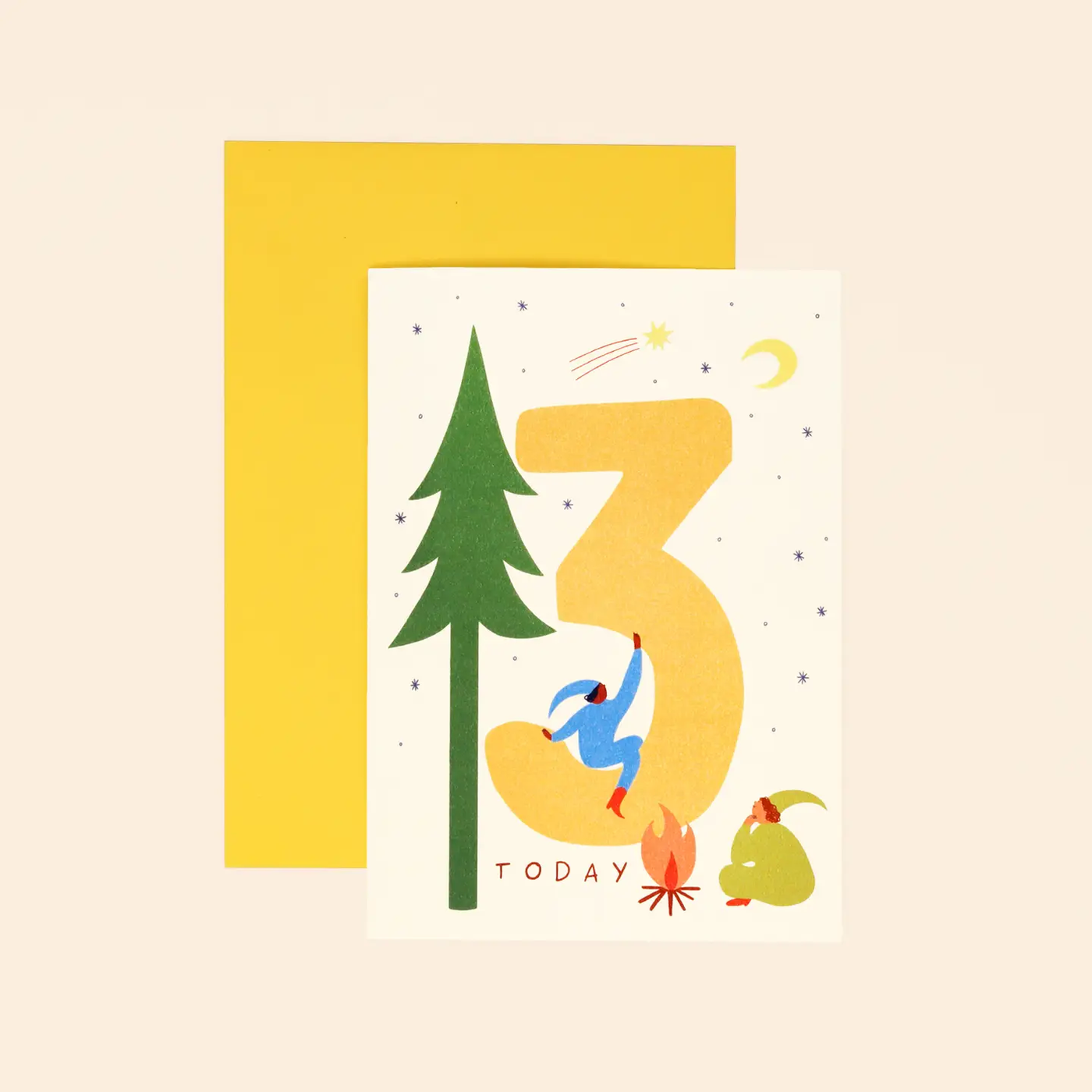 Age 3 Birthday Forest Card