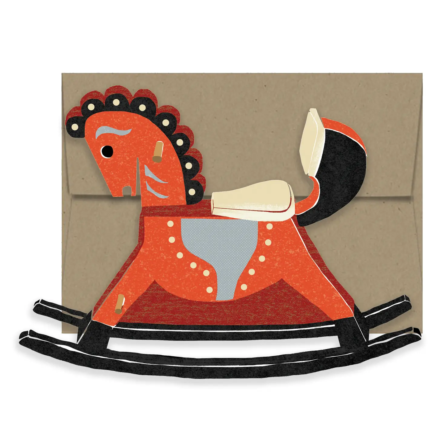 Rocking Horse Die Cut Card