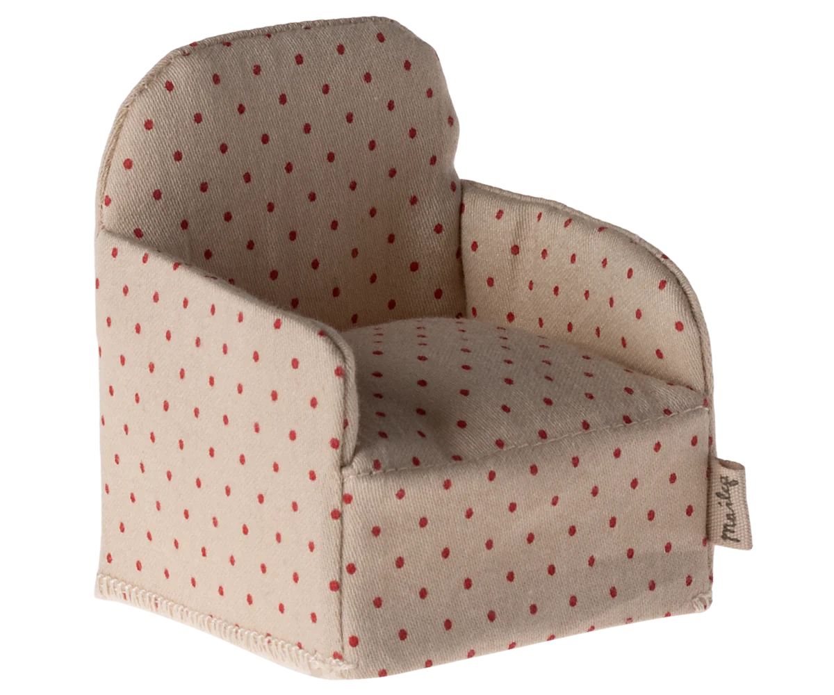 Maileg Chair for Mouse - Red Dot