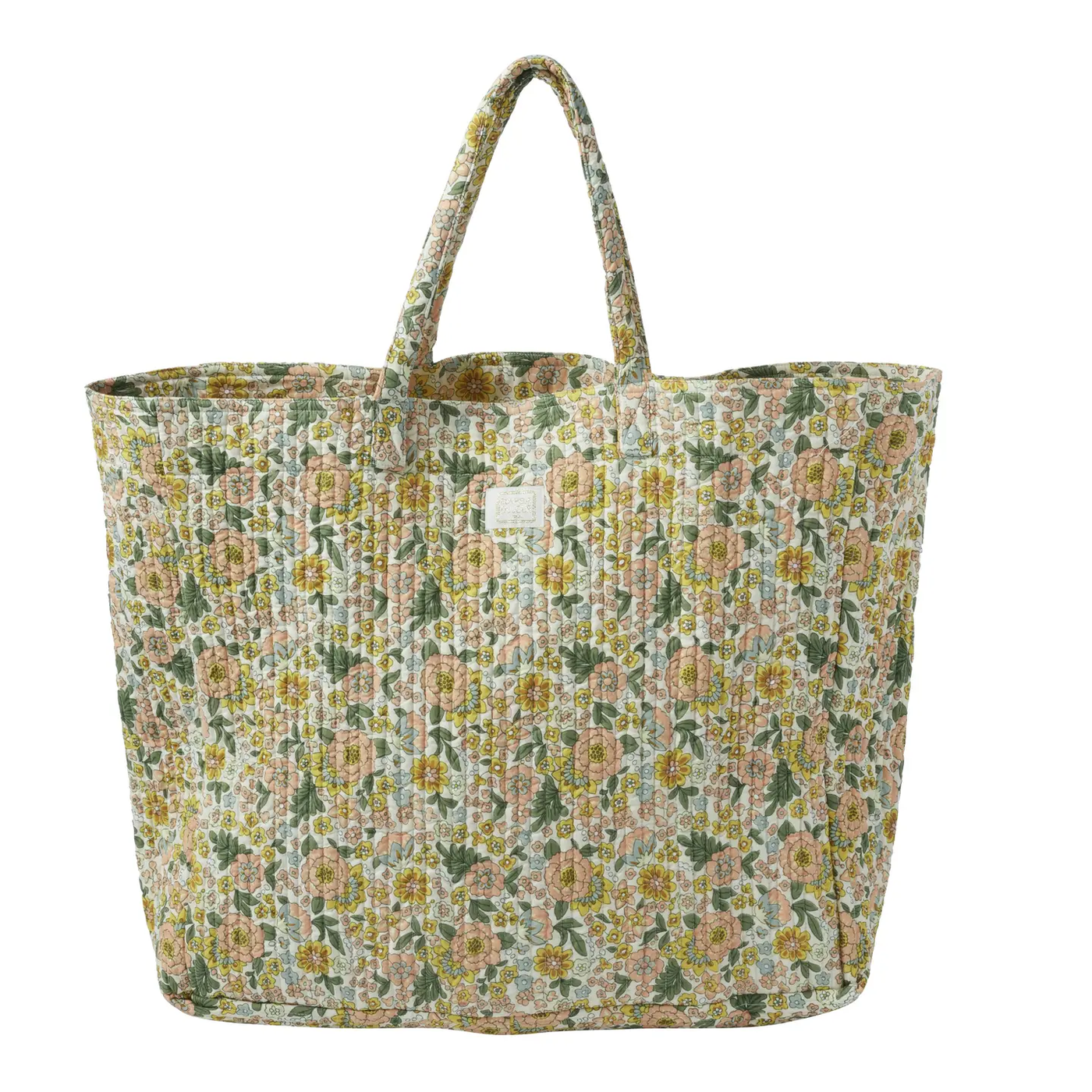 Quilted Cotton Large Shopper Bag