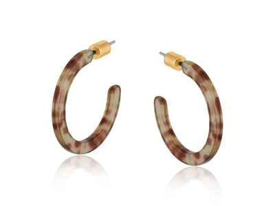 Marseille Thin Resin Hoop Earrings