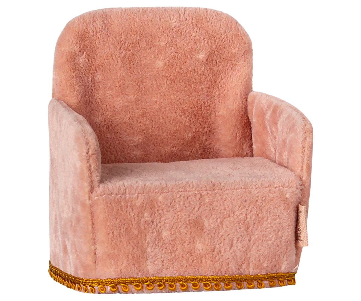 Maileg Chair for Mouse - Rose Velvet