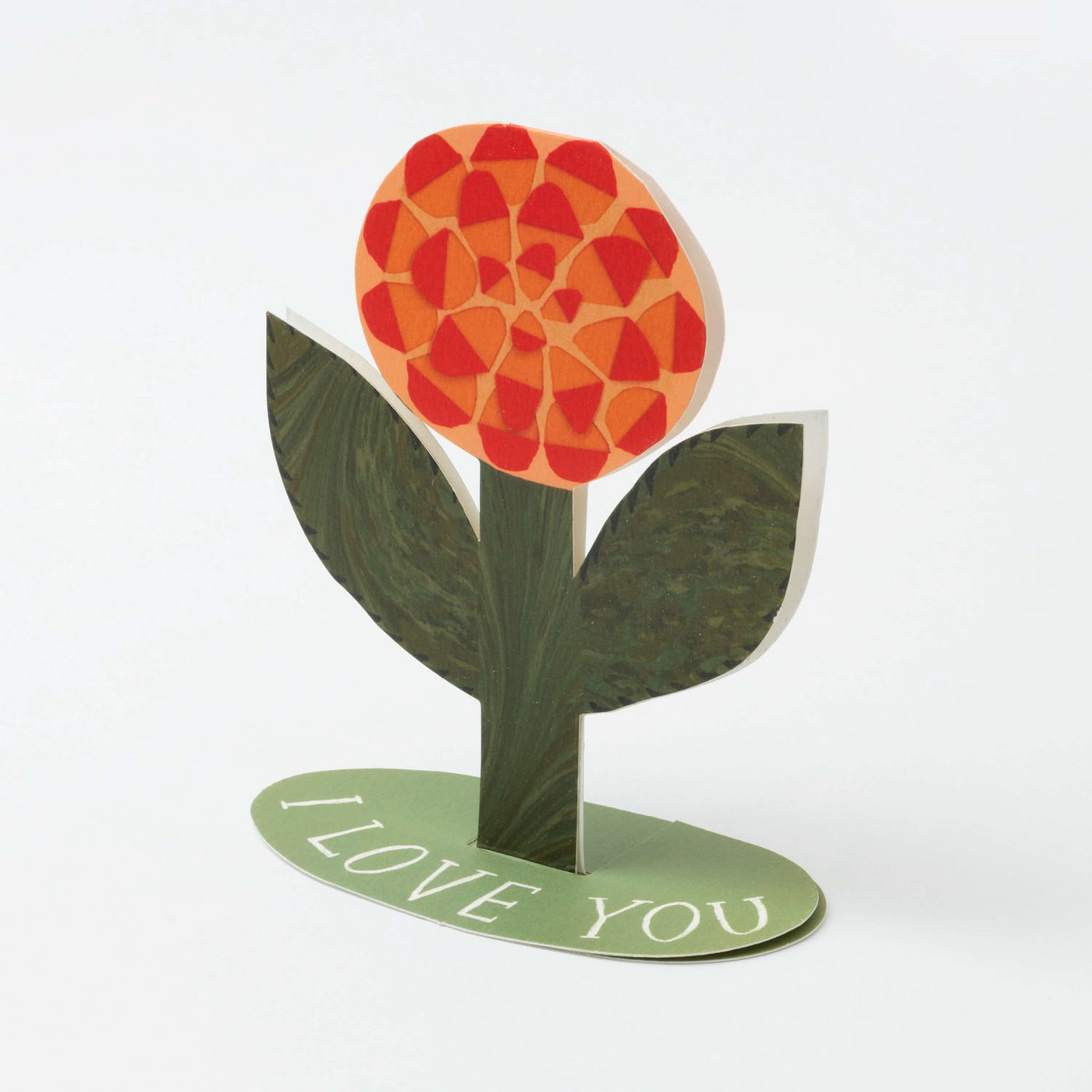 'I Love You' Rose - Stand Up Card