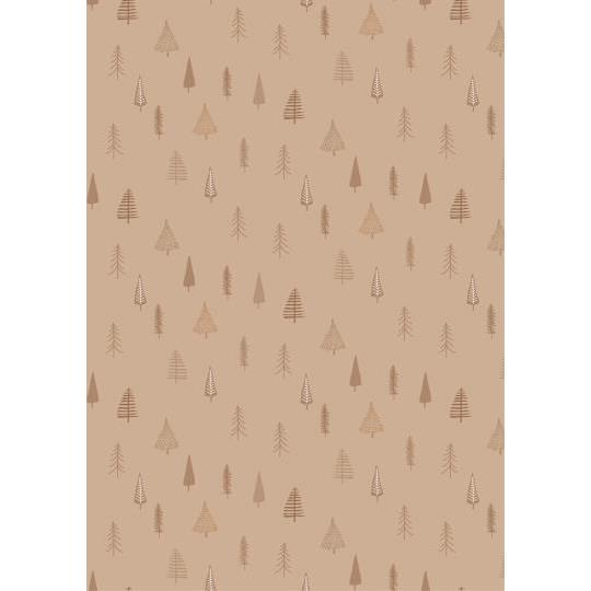 5m Kraft Christmas Tree Wrapping Paper