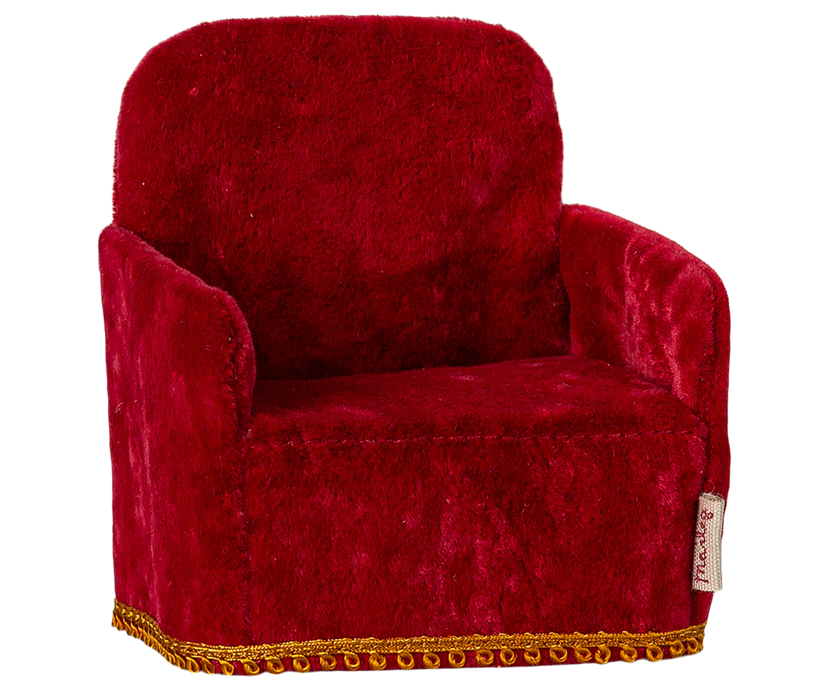 Maileg Chair for Mouse - Red Velvet