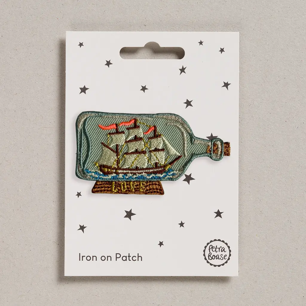 Ship in a Bottle Iron-On Patch