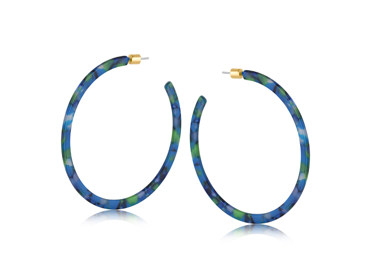 Camille Thin Resin Statement Hoop Earrings