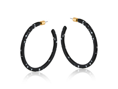 Marseille Thin Resin Statement Hoop Earrings