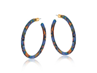 Celine Thin Resin Statement Hoop Earrings