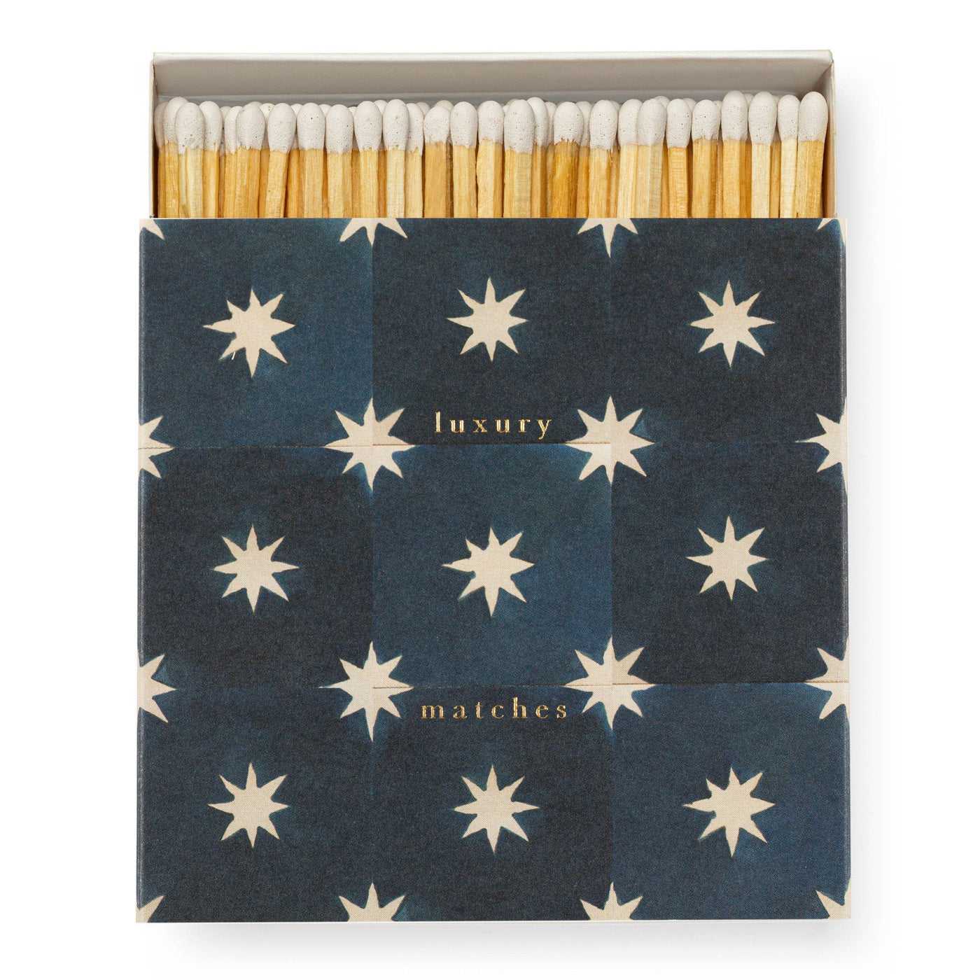 'Navy Star Tile' Luxury Festive  Boxed Matches