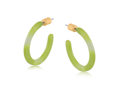 Oleandre Thin Resin Hoop Earrings