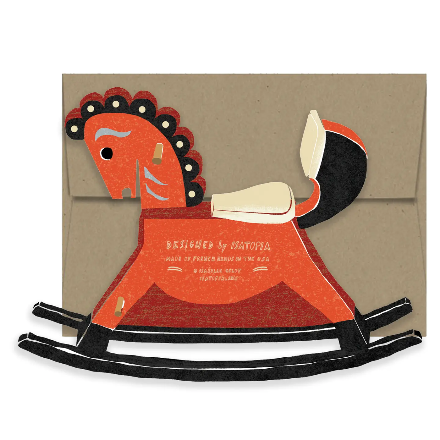 Rocking Horse Die Cut Card