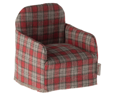 Maileg Chair for Mouse - Red Plaid