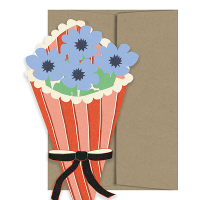 Flower Bouquet Die Cut Card