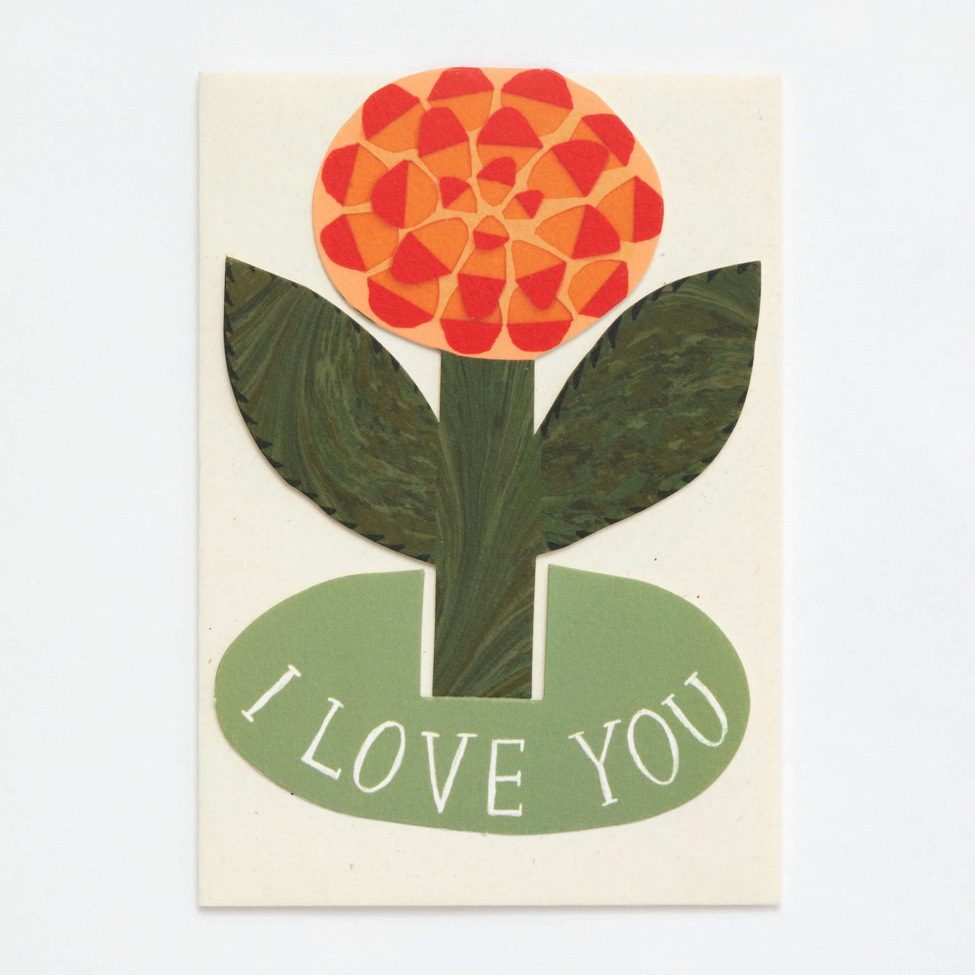 'I Love You' Rose - Stand Up Card