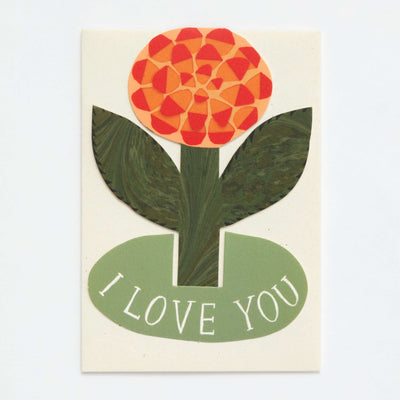 'I Love You' Rose - Stand Up Card