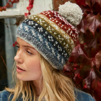 Bobble Beanie - Helmsdale Knit