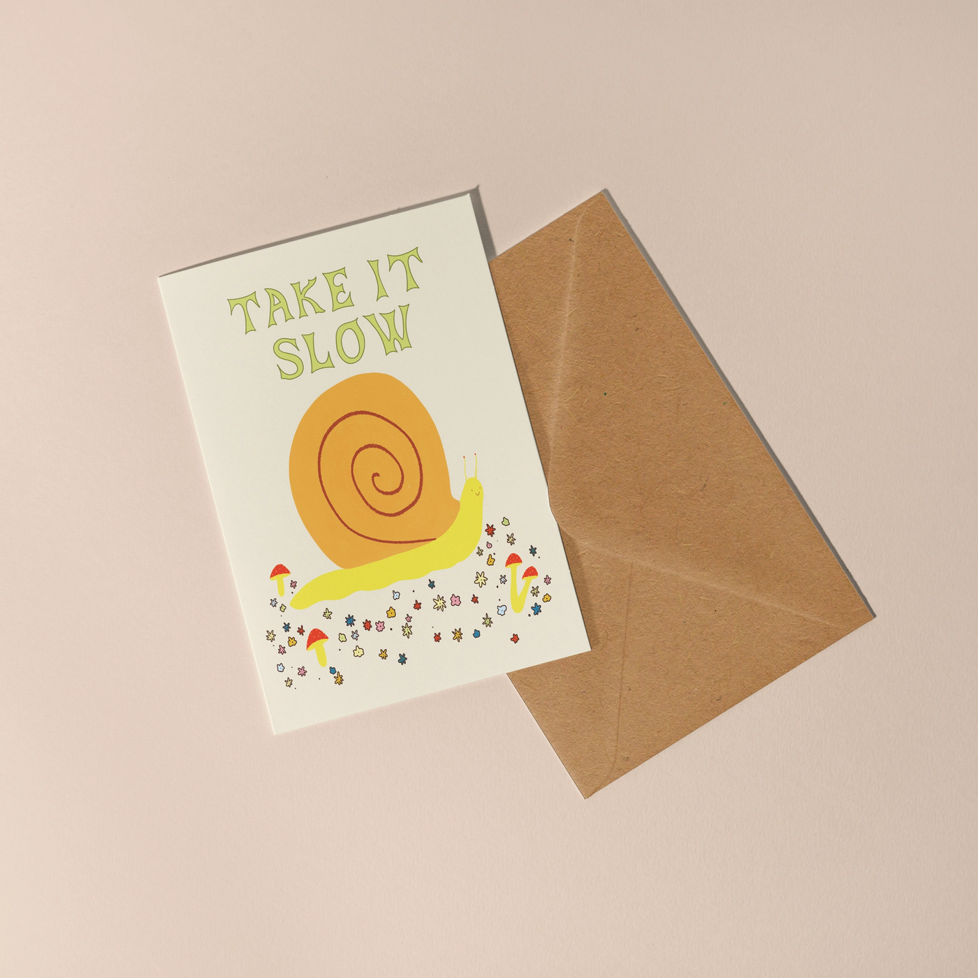 Take it Slow Snail Card