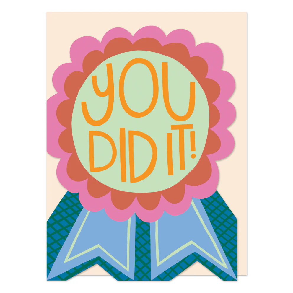 You Did It Rosette Mini Card