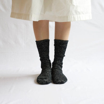 Hemp Cotton Ribbed Socks by Nishiguchi Kutsushita