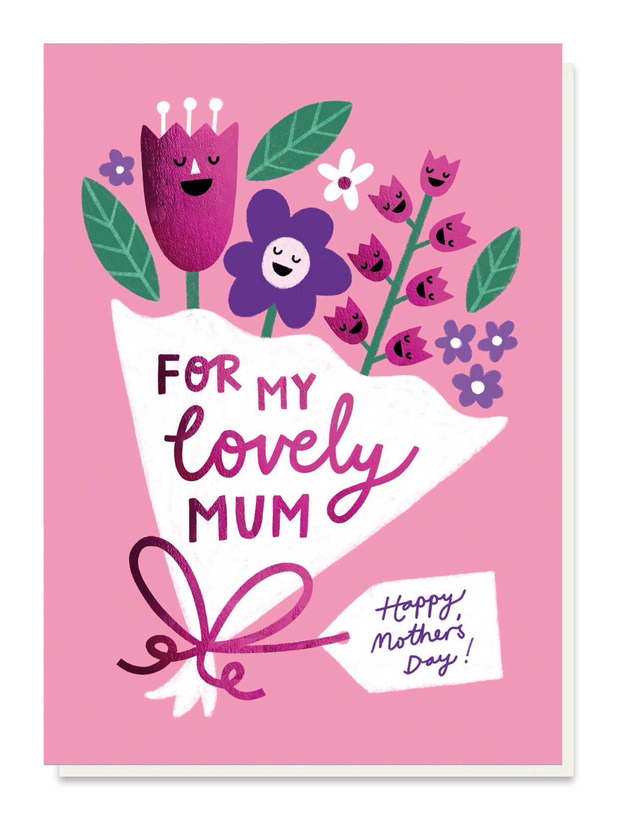 Pink Posy Mum Card