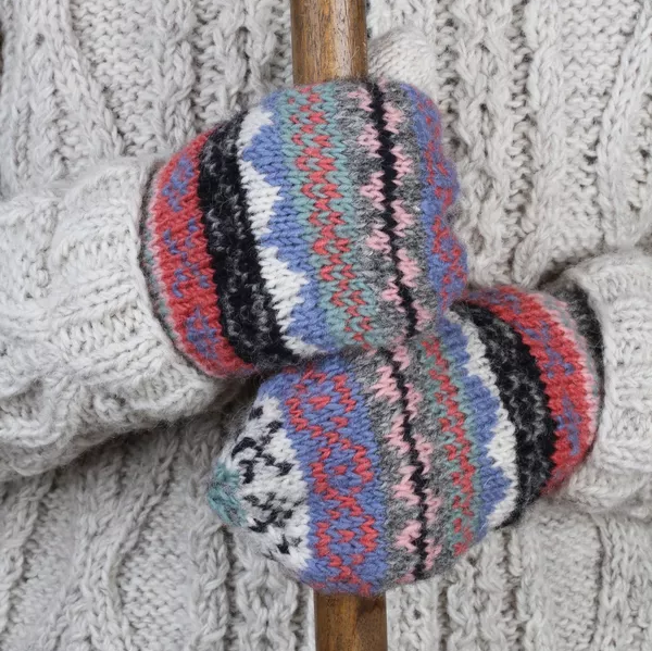 Mittens - Fairisle Oatmeal