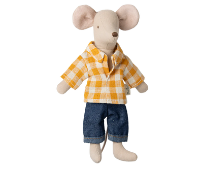 Maileg Dad Mouse in Yellow Shirt