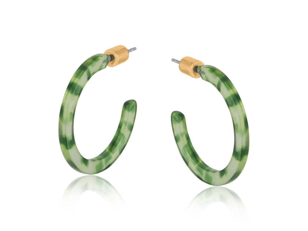 Marseille Thin Resin Hoop Earrings