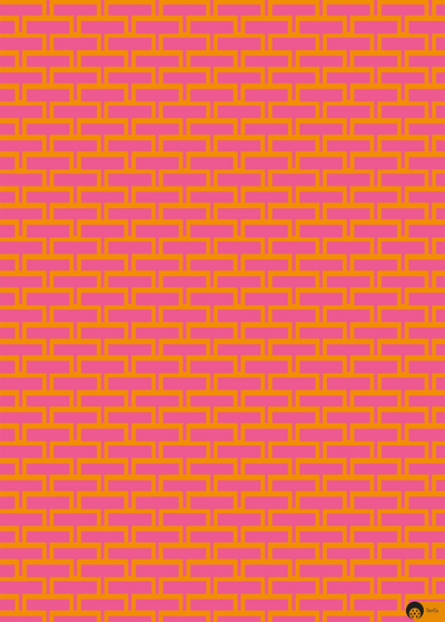 Pink Orange Graphic Wrapping Paper