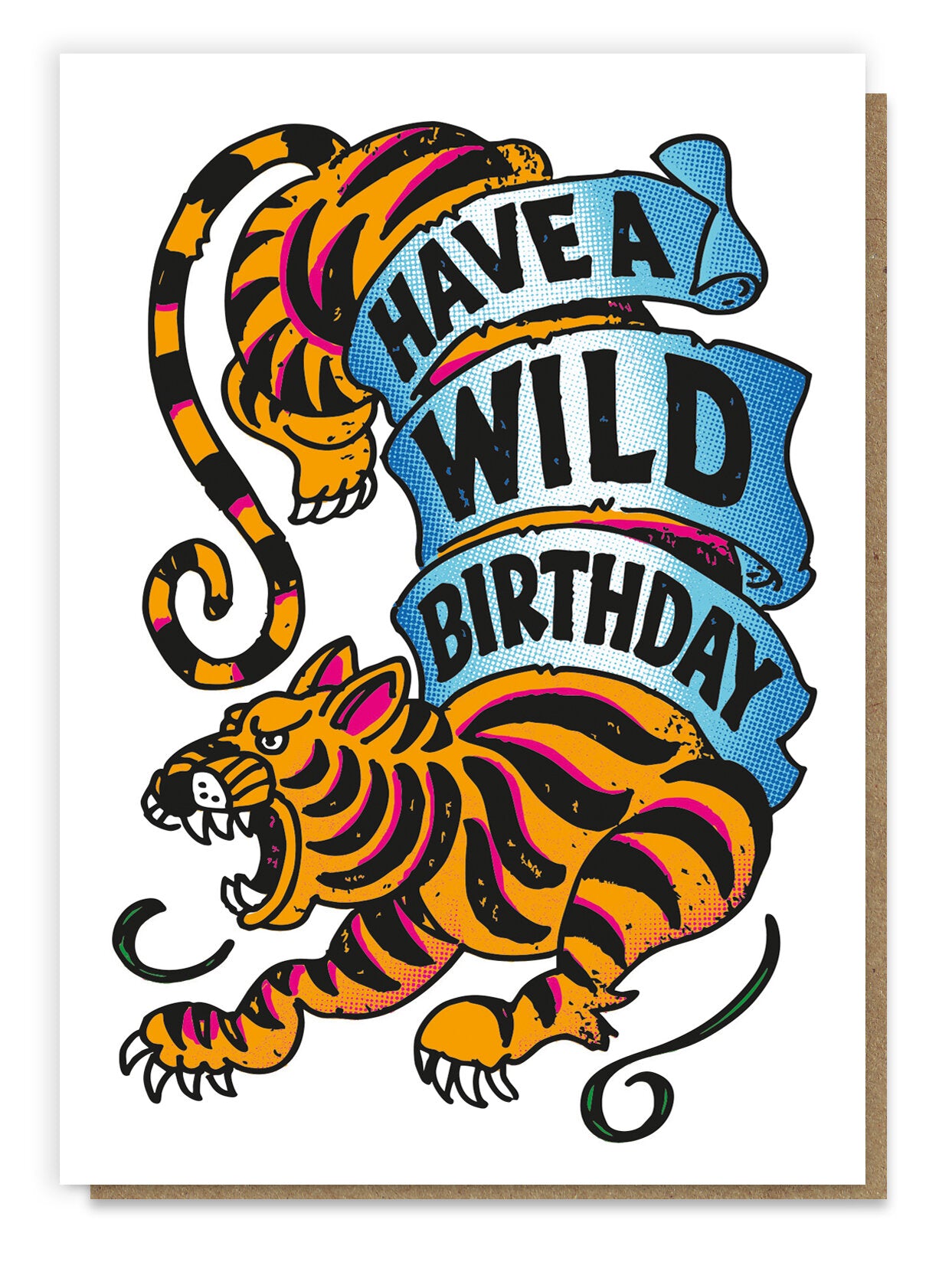 Wild Tiger Tattoo Card