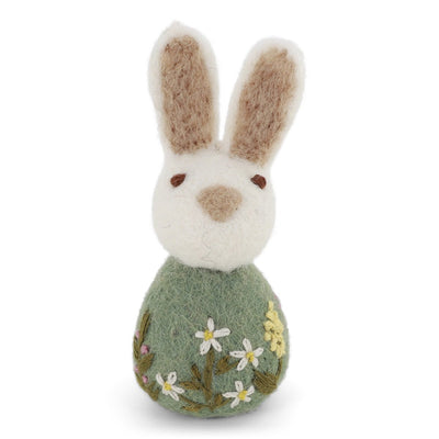 Small Bunny with Flower Embroidery Hanging Decoration